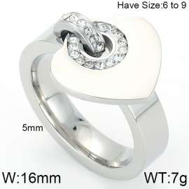 Fashion diamond heart ring Valentine's Day gift Women's ring
