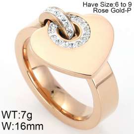 Fashion diamond heart ring Valentine's Day gift Women's ring