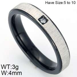 Stainless Steel Stone&Crystal Ring