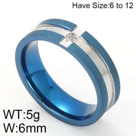 Stainless Steel Stone&Crystal Ring