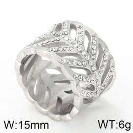 Stainless Steel Stone&Crystal Ring