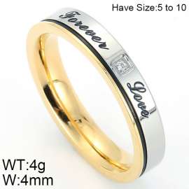 Stainless Steel Stone&Crystal Ring