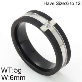 Stainless Steel Stone&Crystal Ring