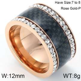 Stainless Steel Stone&Crystal Ring