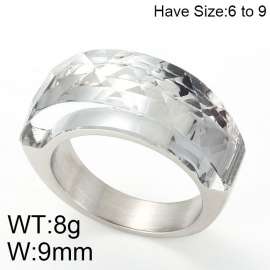 Stainless Steel Stone&Crystal Ring