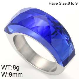 Stainless Steel Stone&Crystal Ring