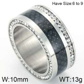 Stainless Steel Stone&Crystal Ring