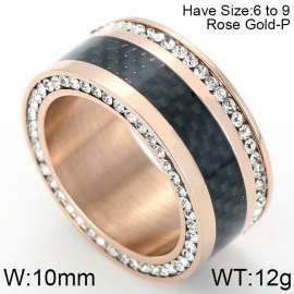 Stainless Steel Stone&Crystal Ring