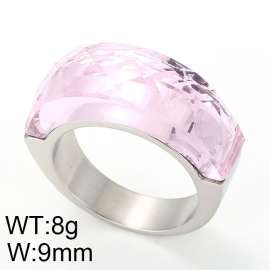 Stainless Steel Stone&Crystal Ring