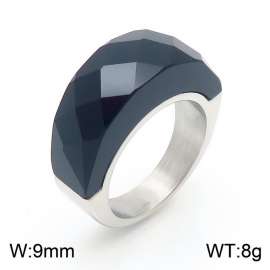 Stainless Steel Stone&Crystal Ring