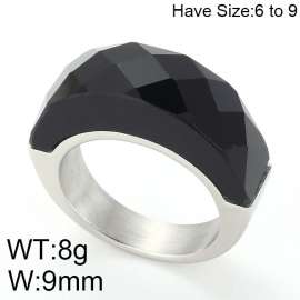 Stainless Steel Stone&Crystal Ring