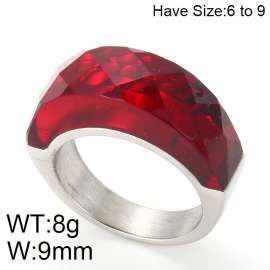 Stainless Steel Stone&Crystal Ring