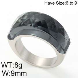 Stainless Steel Stone&Crystal Ring