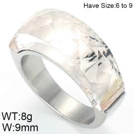 Stainless Steel Stone&Crystal Ring