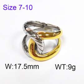 Fashion trend interlocking titanium steel ring