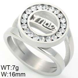 Stainless Steel Stone&Crystal Ring（ Mother's Day）