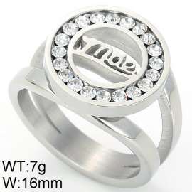 Stainless Steel Stone&Crystal Ring（ Mother's Day）