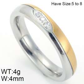 Stainless Steel Stone&Crystal Ring