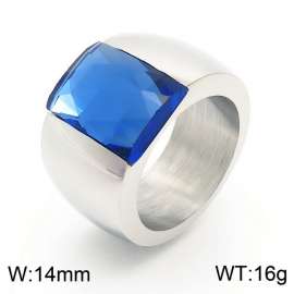 Fashion Stainless Steel High Polished Stone Rings for Party
