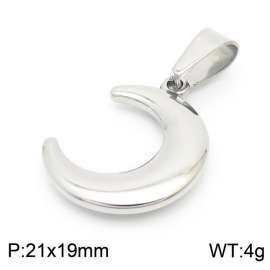 Fashion stainless steel moon shaped pendant