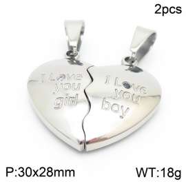 Stainless Steel Heart Detachable Pendant  Accessory Silver Color