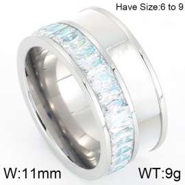 Stainless Steel Stone&Crystal Ring