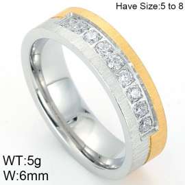 Stainless Steel Stone&Crystal Ring