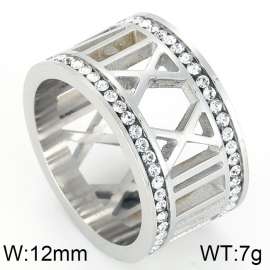 Stainless Steel Stone&Crystal Ring