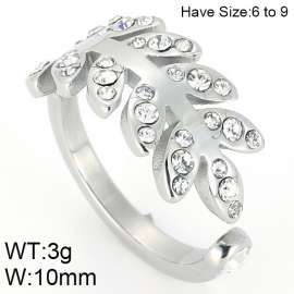 Stainless Steel Stone&Crystal Ring