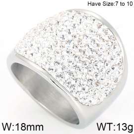 Stainless Steel Stone&Crystal Ring