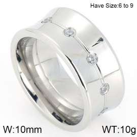 Stainless Steel Stone&Crystal Ring