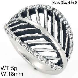 Stainless Steel Stone&Crystal Ring