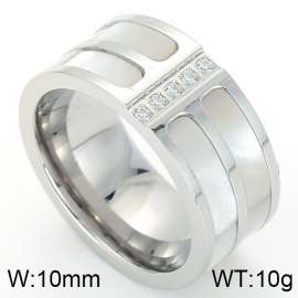 Stainless Steel Stone&Crystal Ring