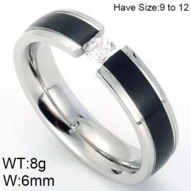 Stainless Steel Stone&Crystal Ring