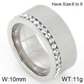 Stainless Steel Stone&Crystal Ring