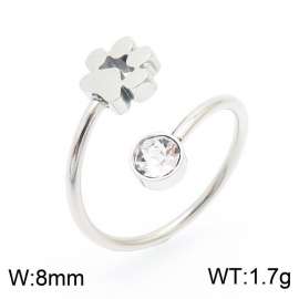 Stainless Steel Stone&Crystal Ring