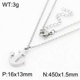 Japanese and Korean wind anchor stainless steel lady O-chain necklace