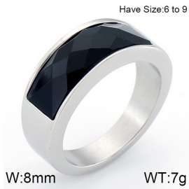 Stainless Steel Stone&Crystal Ring