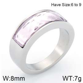 Stainless Steel Stone&Crystal Ring