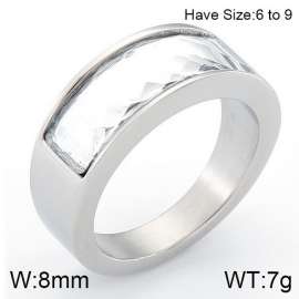 Stainless Steel Stone&Crystal Ring