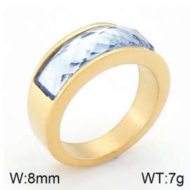 Stainless Steel Stone&Crystal Ring