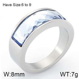 Stainless Steel Stone&Crystal Ring