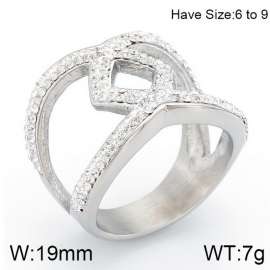 Stainless Steel Stone&Crystal Ring