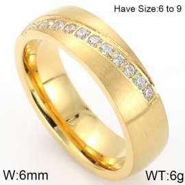 Stainless Steel Stone&Crystal Ring