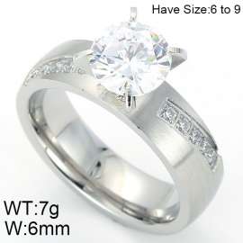 Stainless Steel Stone&Crystal Ring