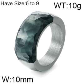 Stainless Steel Stone&Crystal Ring