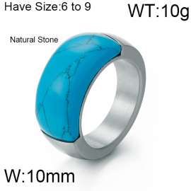 Stainless Steel Stone&Crystal Ring