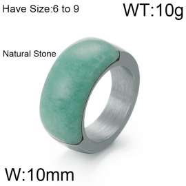 Stainless Steel Stone&Crystal Ring