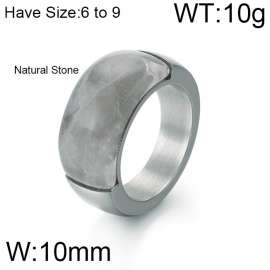 Stainless Steel Stone&Crystal Ring