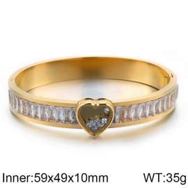 Stainless Steel Stone Bangle